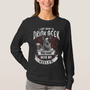 T-shirt Je Veux Juste Boire De La Bière Et Accrocher Avec