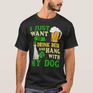T-shirt Je Veux Juste Boire De La Bière Et Accrocher Avec 