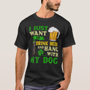 T-shirt Je Veux Juste Boire De La Bière Et Accrocher Avec 