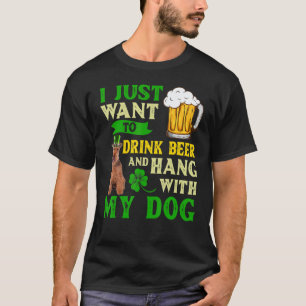 T-shirt Je Veux Juste Boire De La Bière Et Accrocher Avec 