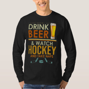 T-shirt Je Veux Juste Boire De La Bière Et Suivre Le Hocke