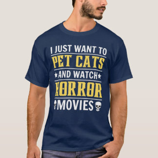 T-shirt Je veux juste caresser des chats et regarder des f