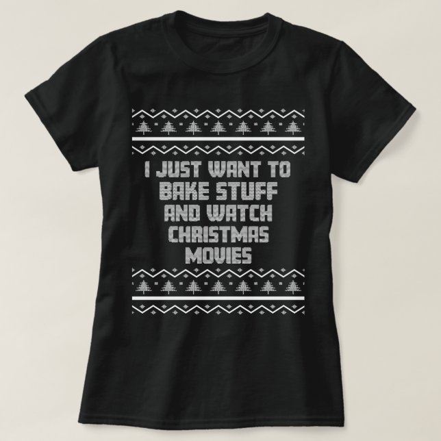 T-shirt Je Veux Juste Faire Gâter Du Chandail De Noël Vila (Design devant)