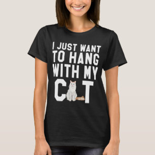 T-shirt Je Veux Juste M'Accrocher Avec Mon Chat De Van Tur