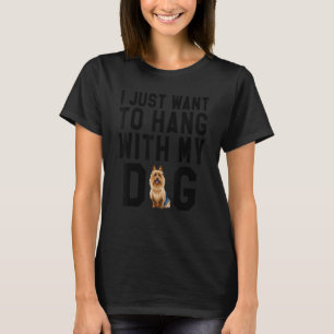 T-shirt Je Veux Juste M'Accrocher Avec Mon Chien Terrier A