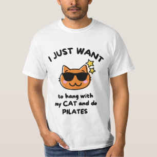 T-shirt Je veux juste rester avec mon chat et faire des pi