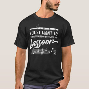 T-shirt Je veux juste souffler et traîner avec mon Basson