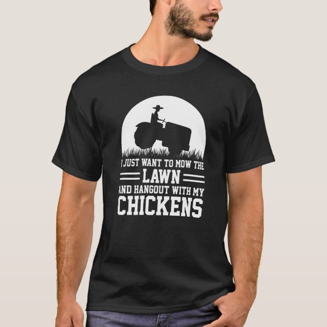 T-shirt Je Veux Juste Tourner La Taupe De Pelouse (Devant)