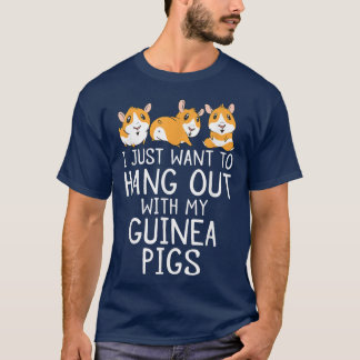 T-shirt Je veux juste traîner avec mes mignons cochons de