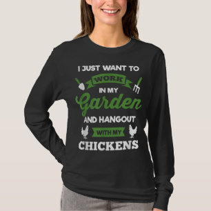 T-shirt Je Veux Juste Travailler Dans Le Jardin Accrocher