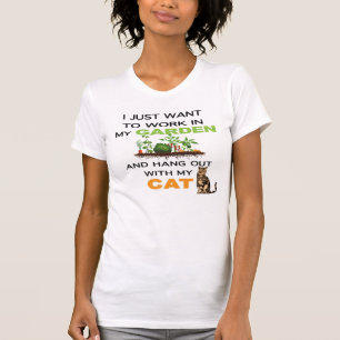 T-shirt Je Veux Juste Travailler Dans Mon Jardin Accroché