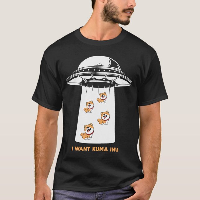 T-shirt Je veux Kuma Inu Coin Blockchain Crypto Token Di (Devant)