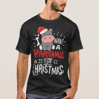 Je Veux L'Hippopotame Pour Noël Hippo Cadeau Noël