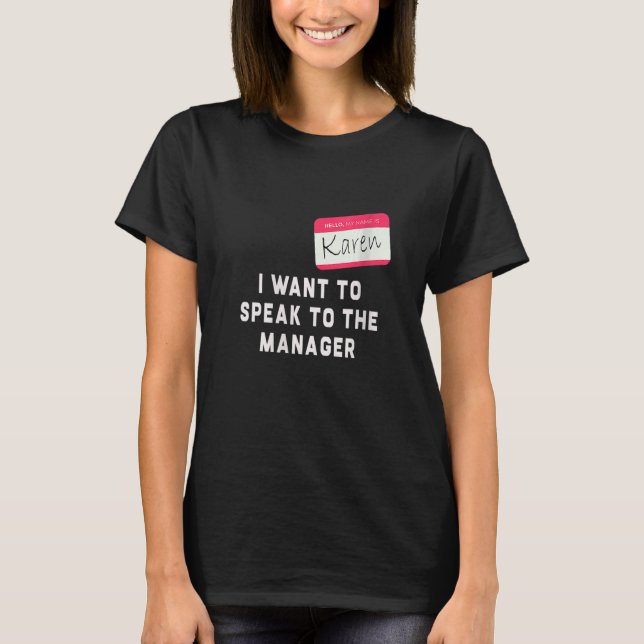 T-shirt Je veux parler à la gestionnaire Karen Halloween C (Devant)