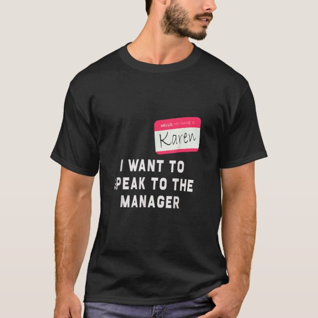 T-shirt Je veux parler à la gestionnaire Karen Halloween C (Devant)
