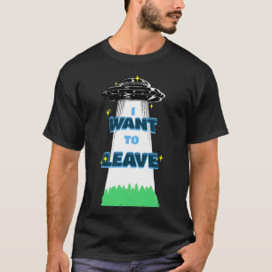 T-shirt je veux partir dans l'espace