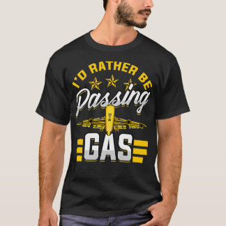 T-shirt Je Veux Plutôt Passer Du Gaz Drôle Pun Pilote D'Av
