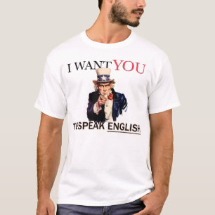 T-shirt Je veux que tu parles anglais