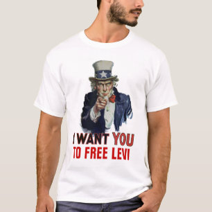 T-shirt Je veux que vous "LIBÉRIEZ LEVI".