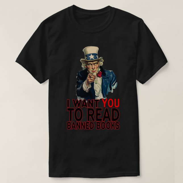 T-SHIRT JE VEUX QUE VOUS LISIEZ LES LIVRES INTERDITS (Design devant)