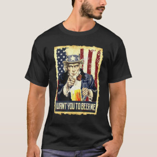 T-shirt Je veux que vous me bière patriotique Usa cool