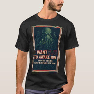 T-shirt Je Veux Que Vous — Pour Le Réveiller (Cthulhu Cult