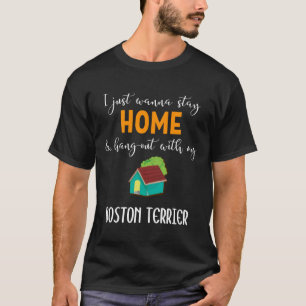 T-shirt Je Veux Simplement Rester À La Maison Et Me Tenir 