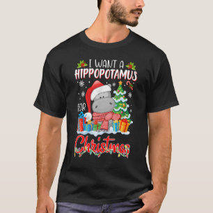 T-shirt Je Veux Un Hippopotame Pour Noël Noël Noël Noël Hi