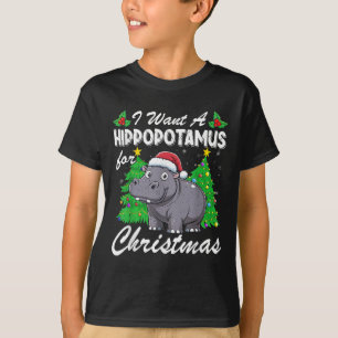 T-shirt Je Veux Un Hiptamus Pour Noël Fille Hip Kids