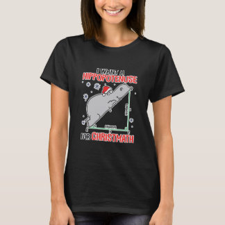 T-shirt Je Veux Un Noël Hippopoténique