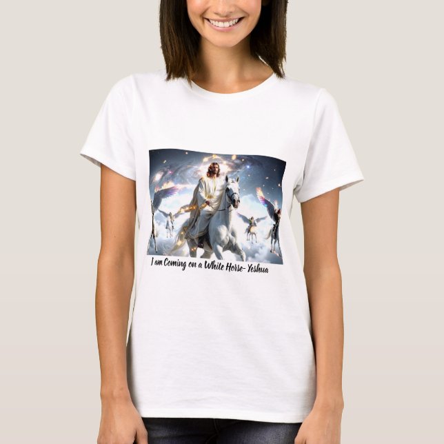 T-shirt Je viens à cheval blanc (Devant)