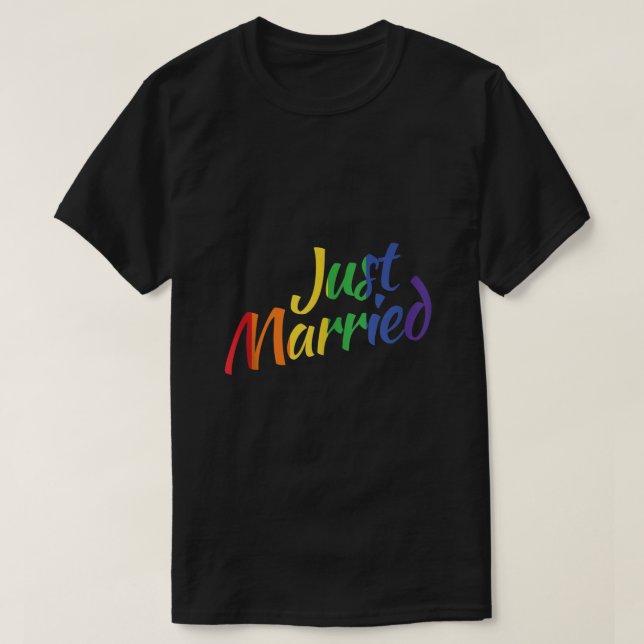 T-shirt Je viens de marier gay lesbienne Mariage LGBT Rain (Design devant)