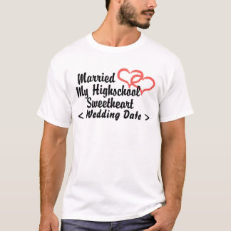 T-shirt Je viens de marier mon amoureux du lycée (Date)