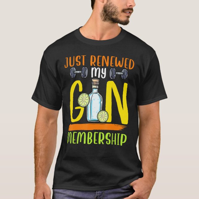 T-shirt Je Viens De Renouveler Mon Adhésion Gym Pun Alcoho (Devant)