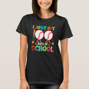 T-shirt Je Viens De Toucher 100 Jours De Baseball Scolaire