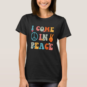 T-shirt Je viens en paix Couple jumelant Drôle Valentin
