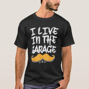 T-shirt Je vis dans le garage Papa Mécanicien Papa Réparat