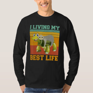 T-shirt Je Vis Ma Meilleure Vie Paresseux Épouses Animales