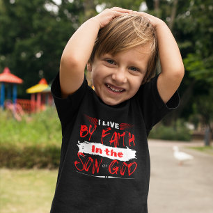 T-shirt Je vis par la foi - Saint-Esprit Christ pour garço
