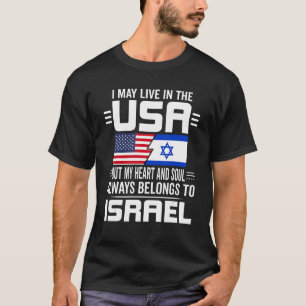 T-shirt Je Vis Peut-Être Aux États-Unis Mais Mon Coeur App