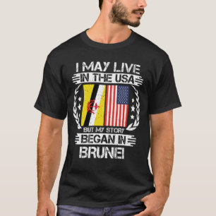 T-shirt Je Vis Peut-Être Aux États-Unis Mais Mon Histoire 
