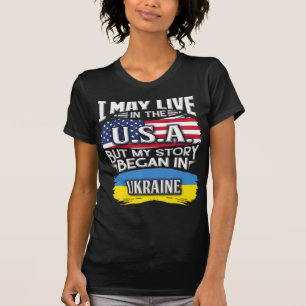T-shirt Je Vis Peut-Être Aux États-Unis Mais Mon Histoire