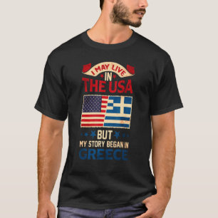 T-shirt Je Vis Peut-Être Aux Etats-Unis Mais Mon Histoire 