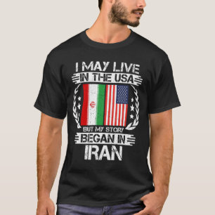 T-shirt Je Vis Peut-Être Aux États-Unis Mais Mon Histoire 
