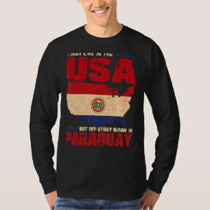 T-shirt Je Vis Peut-Être Aux Etats-Unis Mais Mon Histoire 