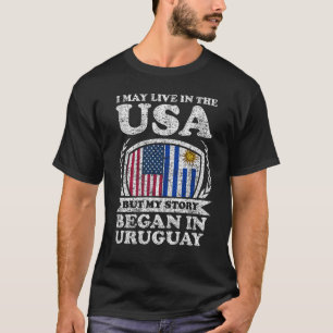T-shirt Je Vis Peut-Être Aux États-Unis Mais Mon Histoire 