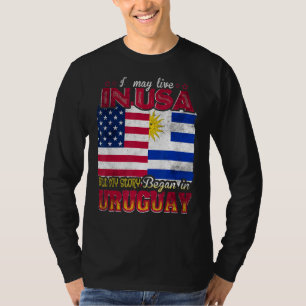 T-shirt Je Vis Peut-Être Aux Etats-Unis Mais Mon Histoire