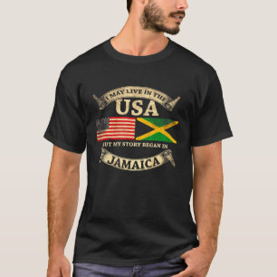 T-shirt Je Vis Peut-Être Aux Etats-Unis Mais Mon Histoire