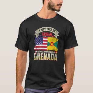 T-shirt Je Vis Peut-Être Aux Etats-Unis Mais Mon Histoire