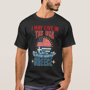T-shirt Je Vis Peut-Être Aux Etats-Unis Mais Mon Histoire